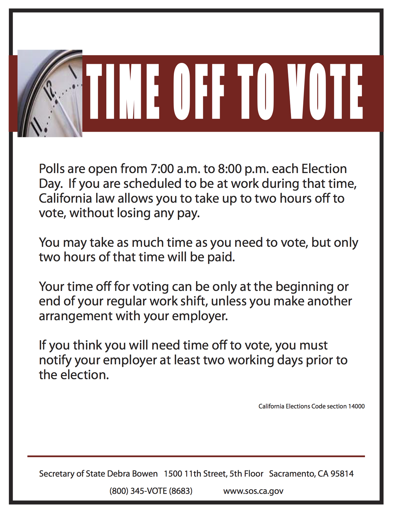 Ca time off to vote california special needs law group